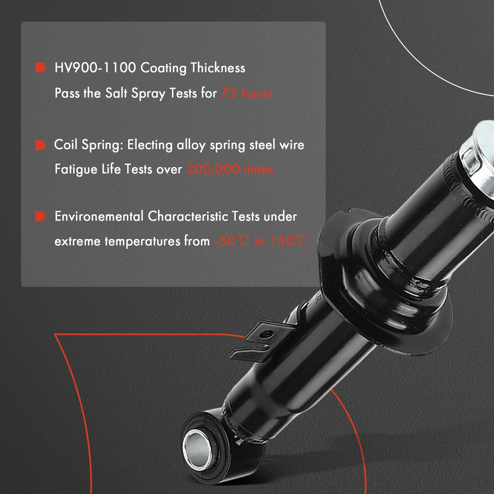 A-Premium Par dianteiro (2) conjunto de amortecedor compatível com
